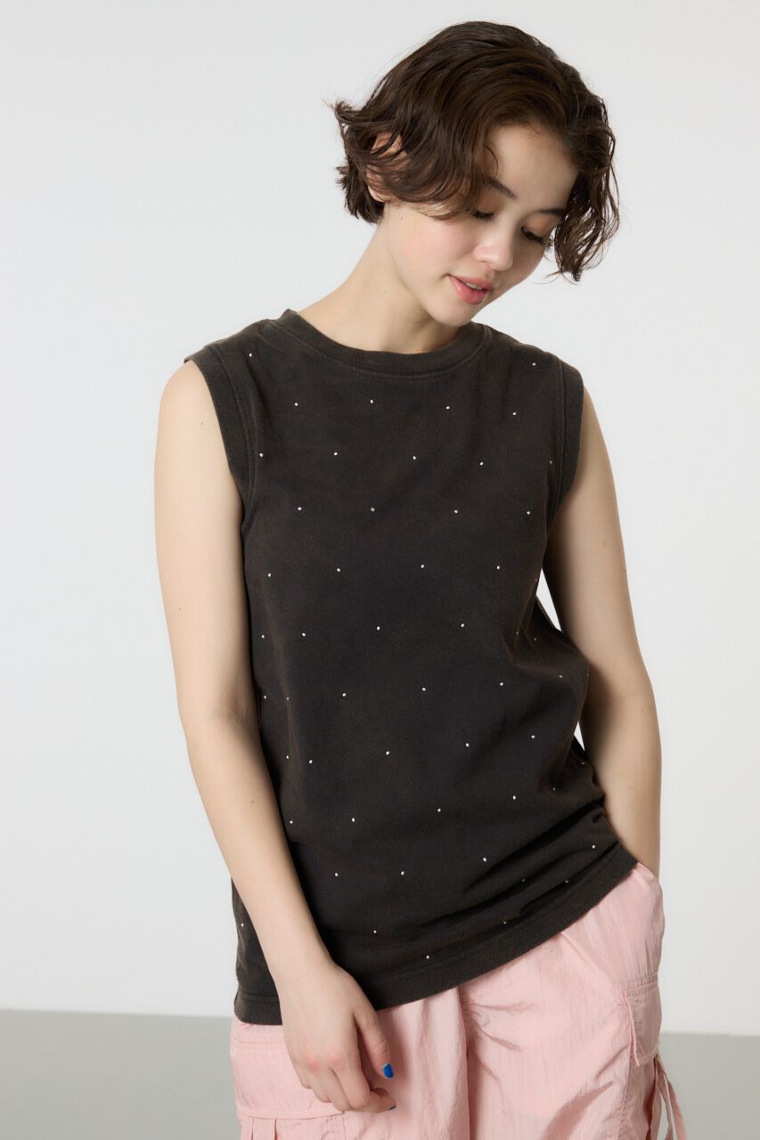 RODEO CROWNS「スタッズタンクトップ」|タンクトップ|BLK