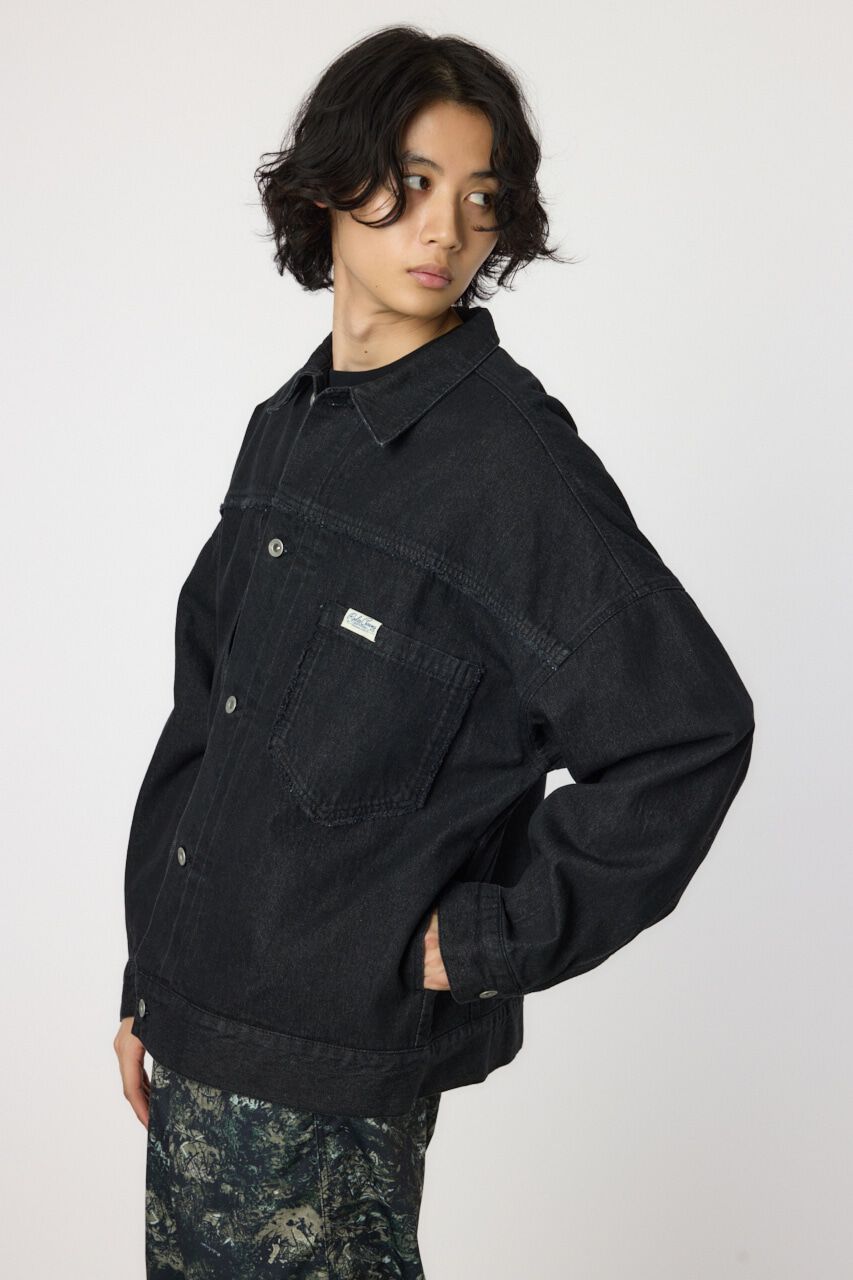 RODEO CROWNS「フリンジワイドデニムジャケット」|デニムジャケット|