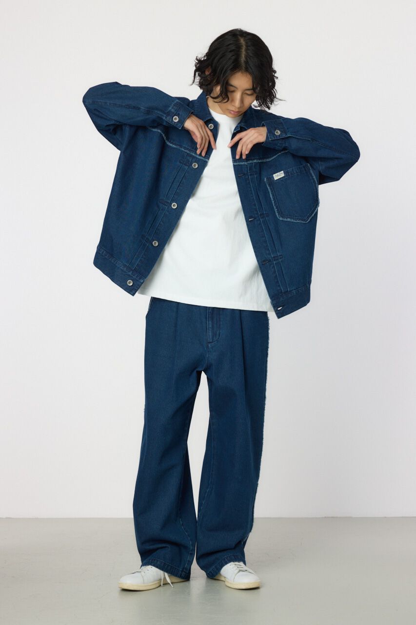 RODEO CROWNS「フリンジワイドデニムジャケット」|デニムジャケット|