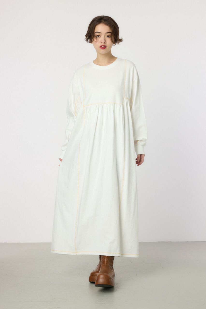 RODEO CROWNS「配色ステッチティアードマキシワンピース」|ワンピース|O/WHT1