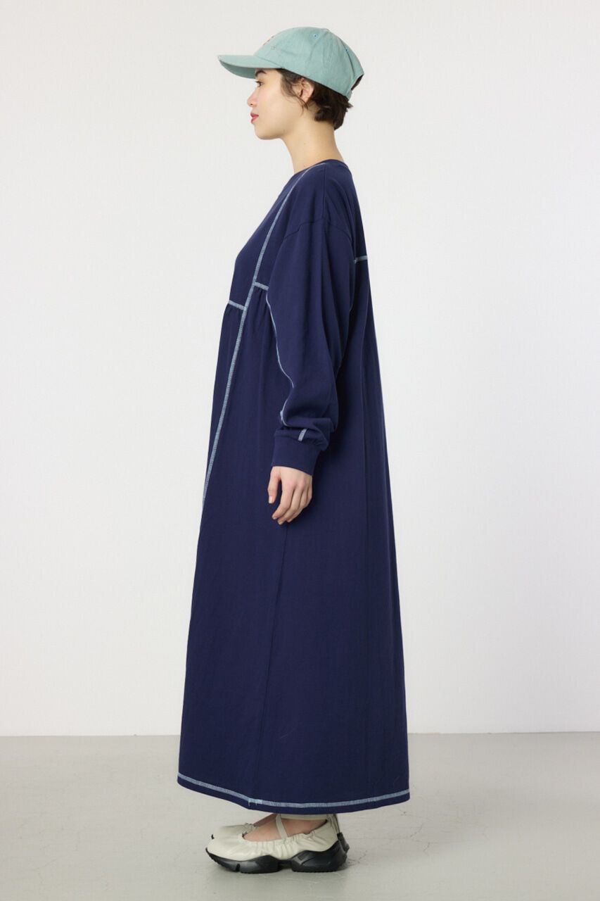 RODEO CROWNS「配色ステッチティアードマキシワンピース」|ワンピース|