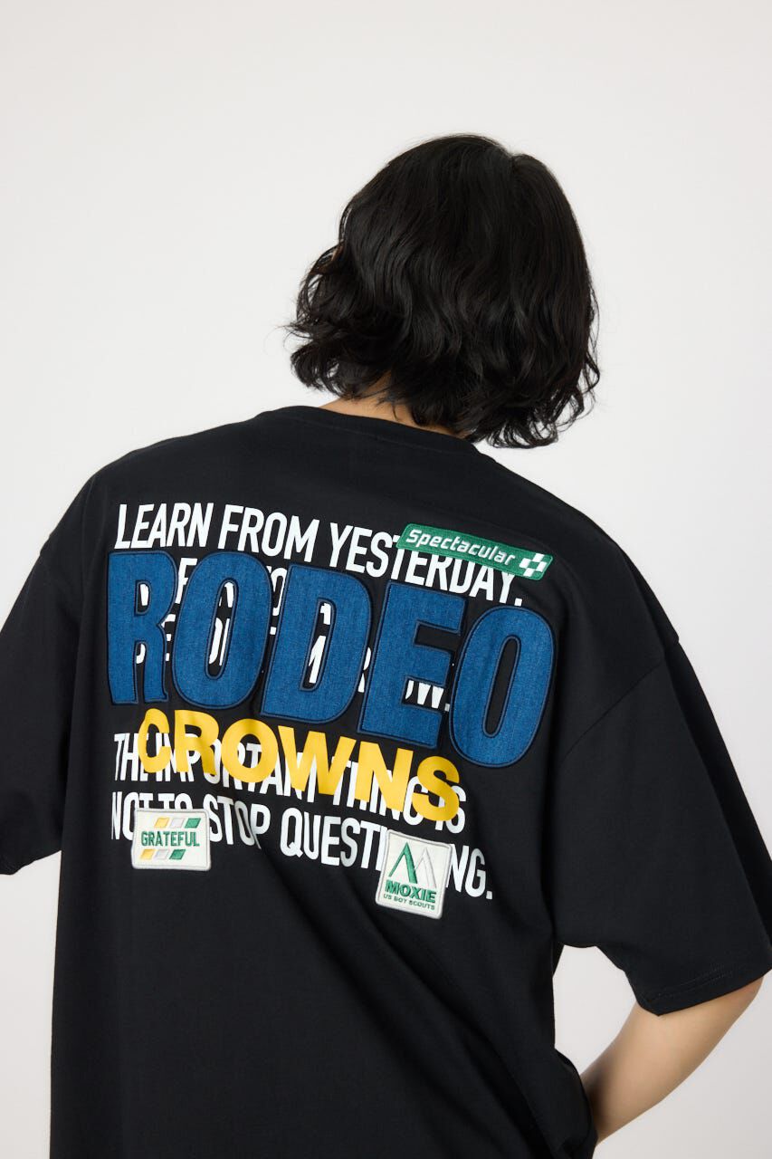 RODEO CROWNS「メンズOverlap デニムアップリケTシャツ」|Tシャツ・カットソー|