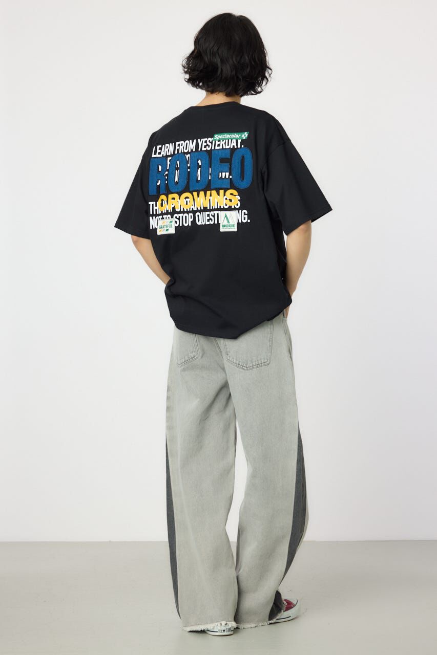 RODEO CROWNS「メンズOverlap デニムアップリケTシャツ」|Tシャツ・カットソー|