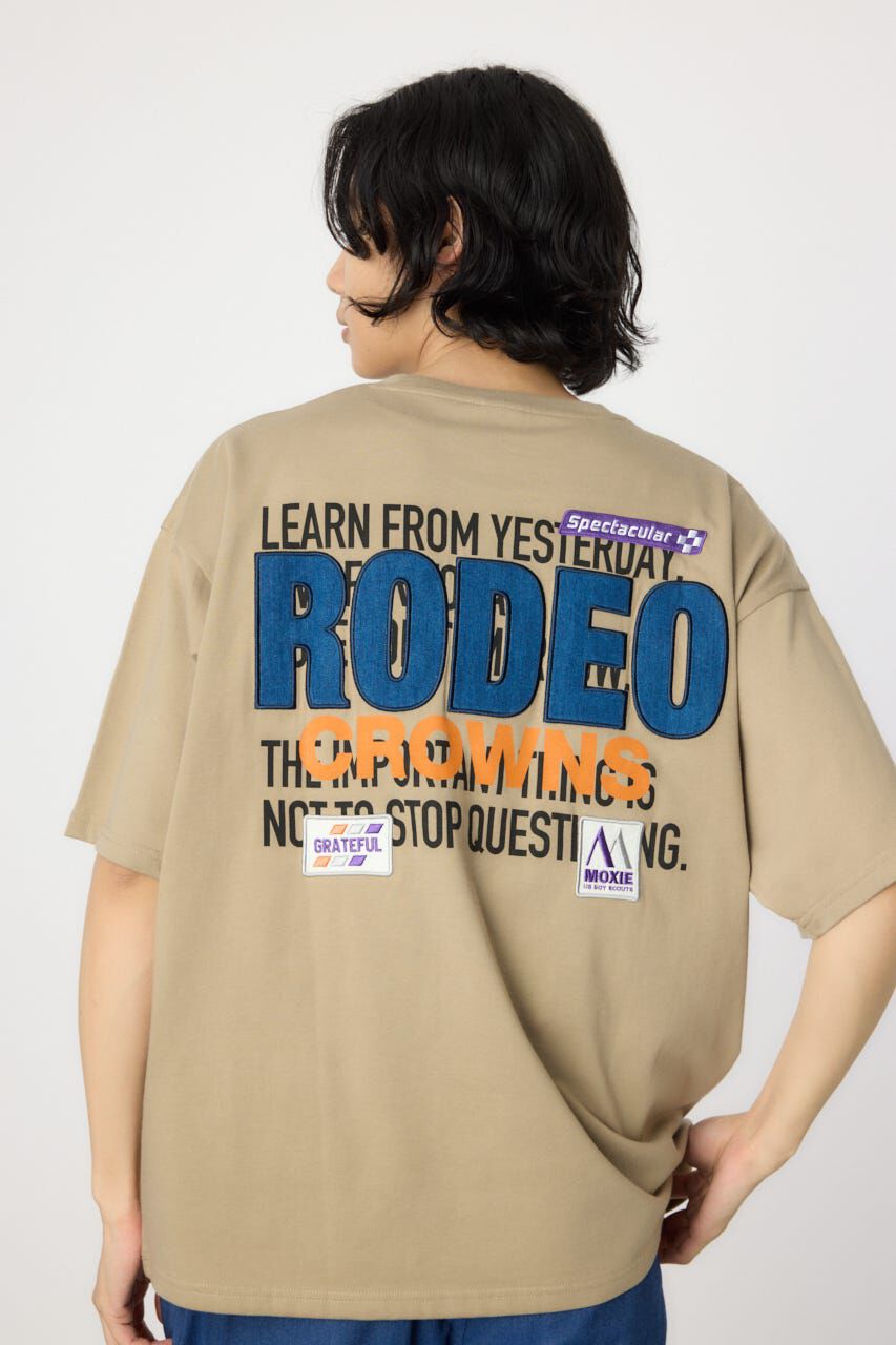 RODEO CROWNS「メンズOverlap デニムアップリケTシャツ」|Tシャツ・カットソー|