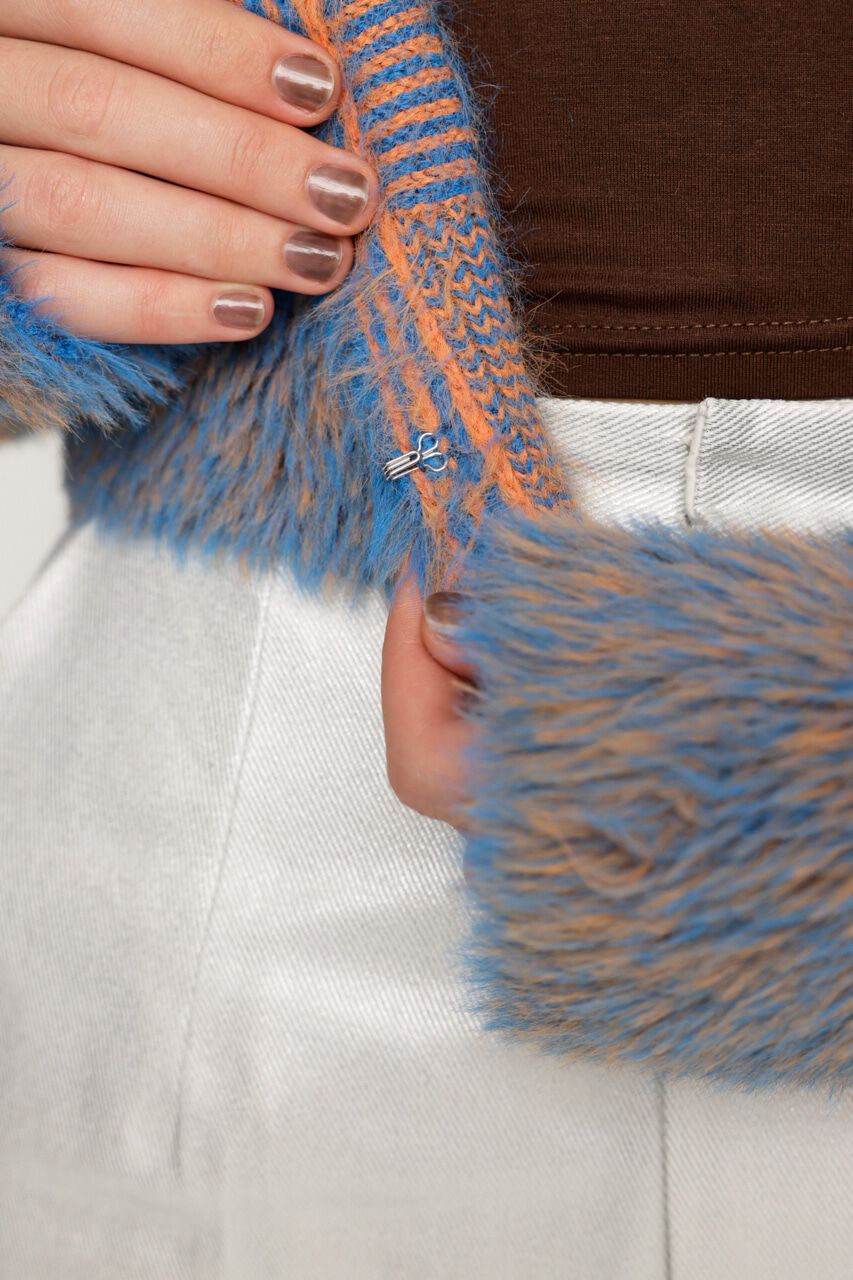 SLY「MINKY CROPPED COMPACT カーディガン」|カーディガン|