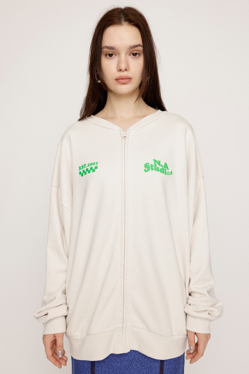 SLY「W FRONT LOGO ZIP UP スウェット」|Tシャツ・カットソー|