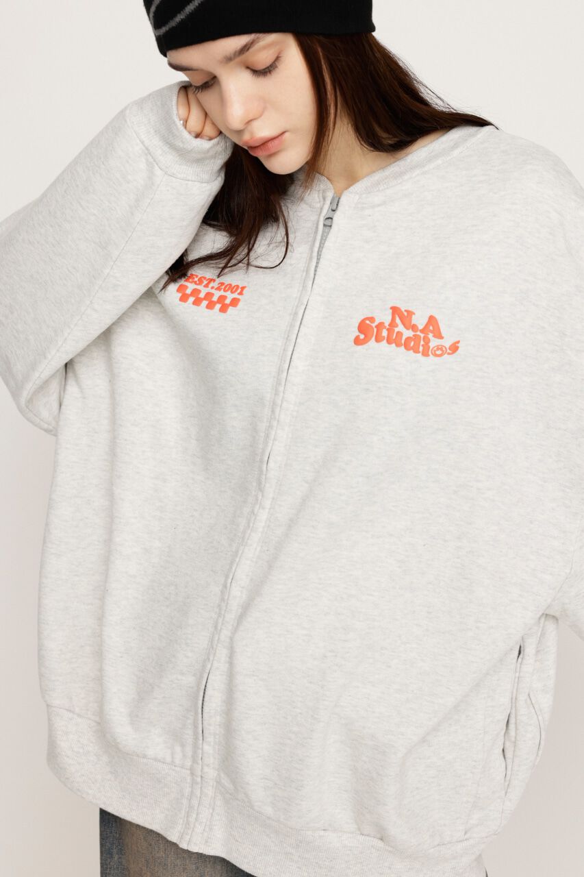 SLY「W FRONT LOGO ZIP UP スウェット」|Tシャツ・カットソー|