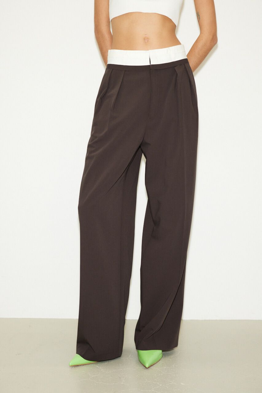 SLY「WAIST FOLD MANISH トラウザー」|その他|D/BRN3