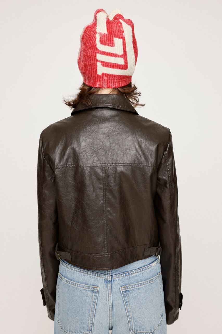 SLY「CROP F／LEATHER ZIP ジャケット」|その他|