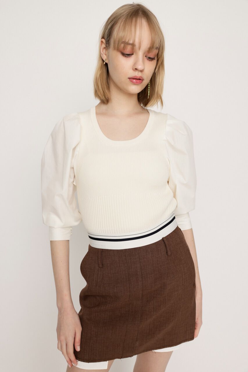 SLY「KNIT COMBI TUCK PUFF トップス」|ニット・セーター|
