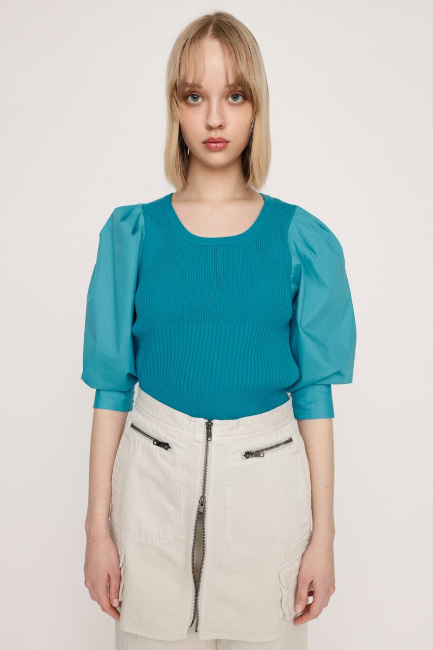 SLY「KNIT COMBI TUCK PUFF トップス」|ニット・セーター|