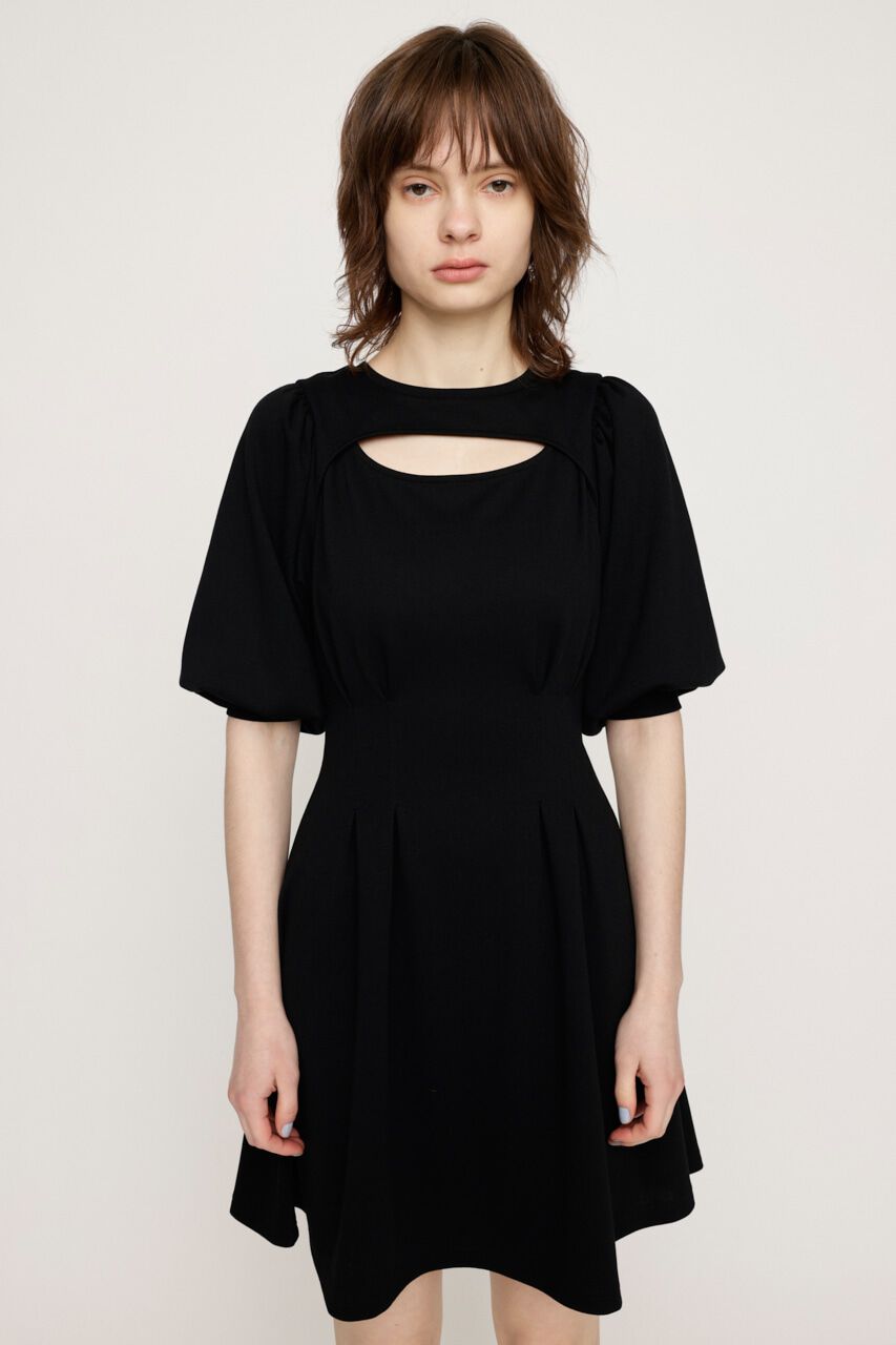 SLY「FRONT OPEN TUCK SLEEVE ショートワンピース」|ワンピース|