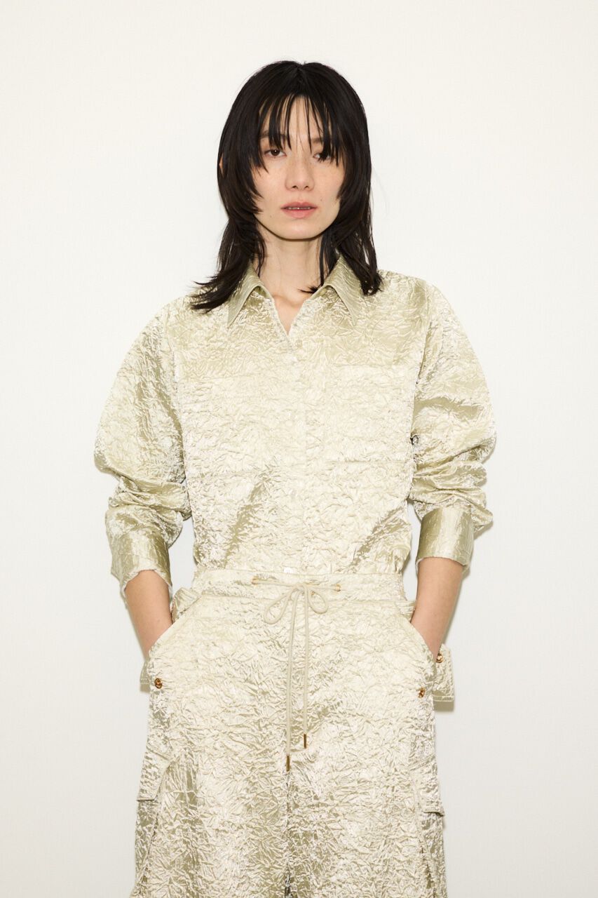 SLY「WRINKLE SATIN シャツ」|シャツ・ブラウス|ECRU