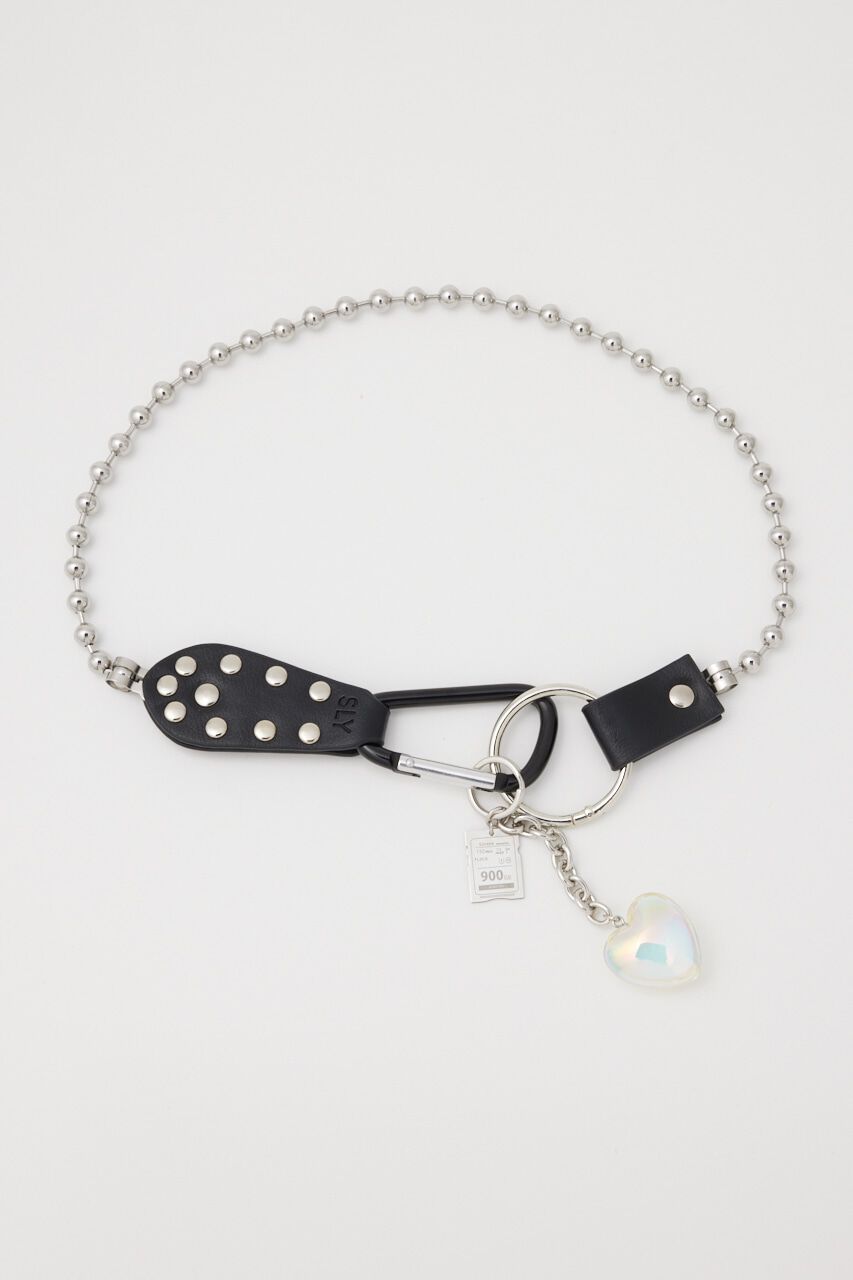 SLY「HEART CHARM CHAIN」|ベルト|BLK