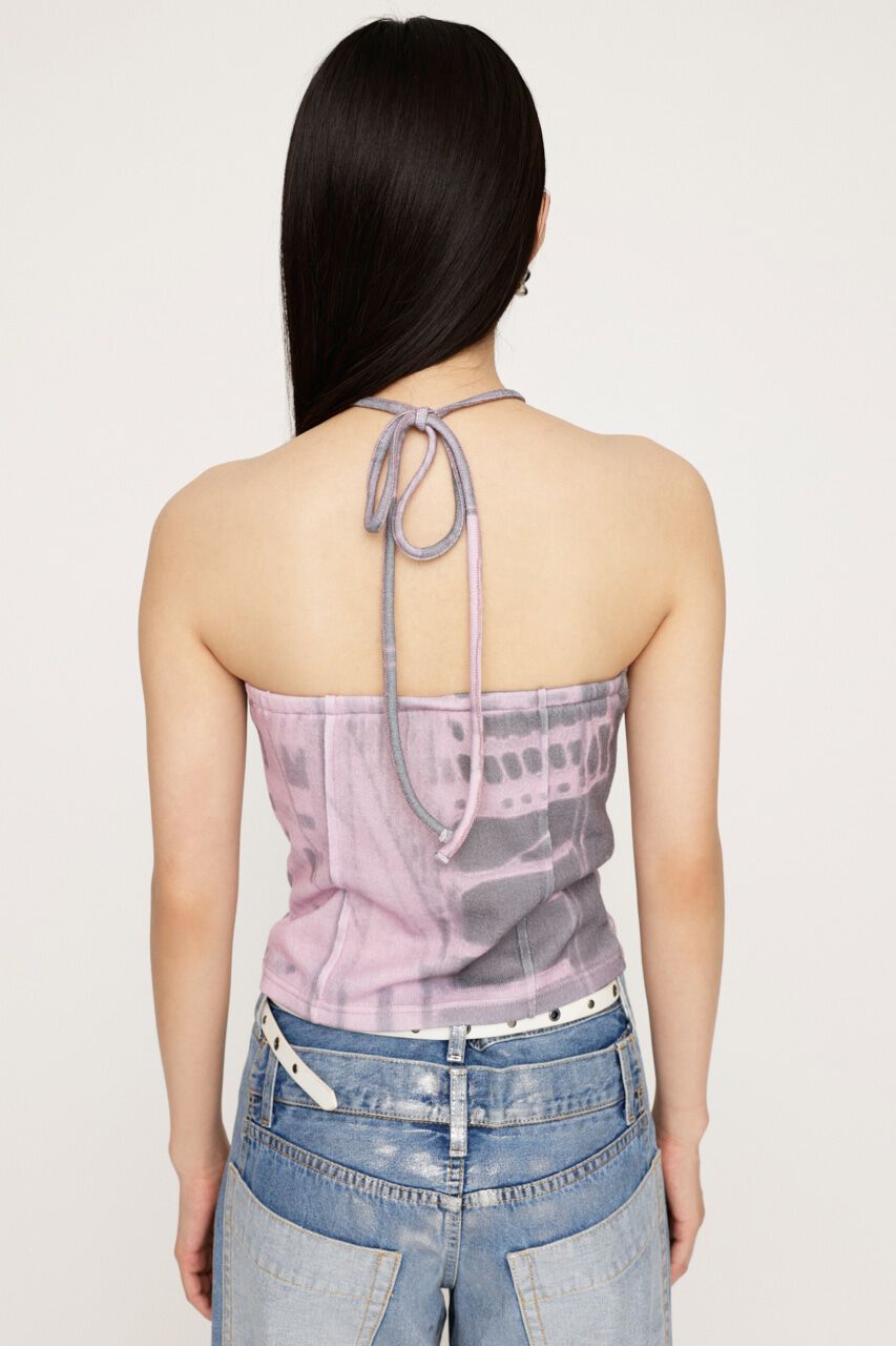 SLY「PHOTO PRINT BARE トップス」|チューブトップ|