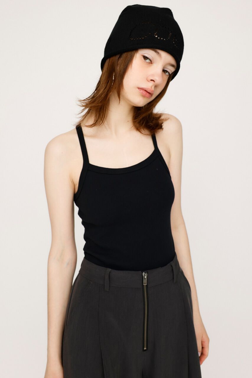 SLY「BACK AMERICAN SLEEVE キャミソール」|キャミソール|BLK