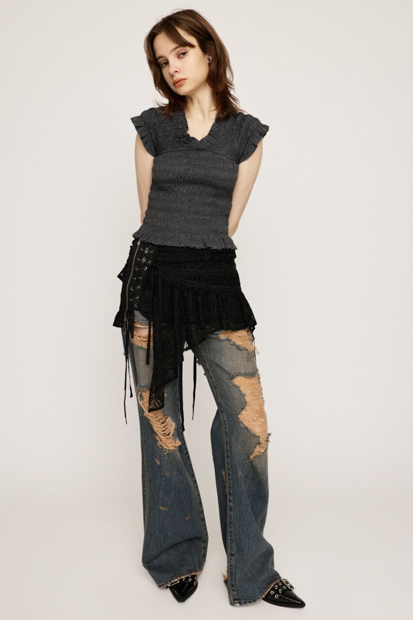 SLY「2WAY SHIRRING BUSTIER トップス」|タンクトップ|