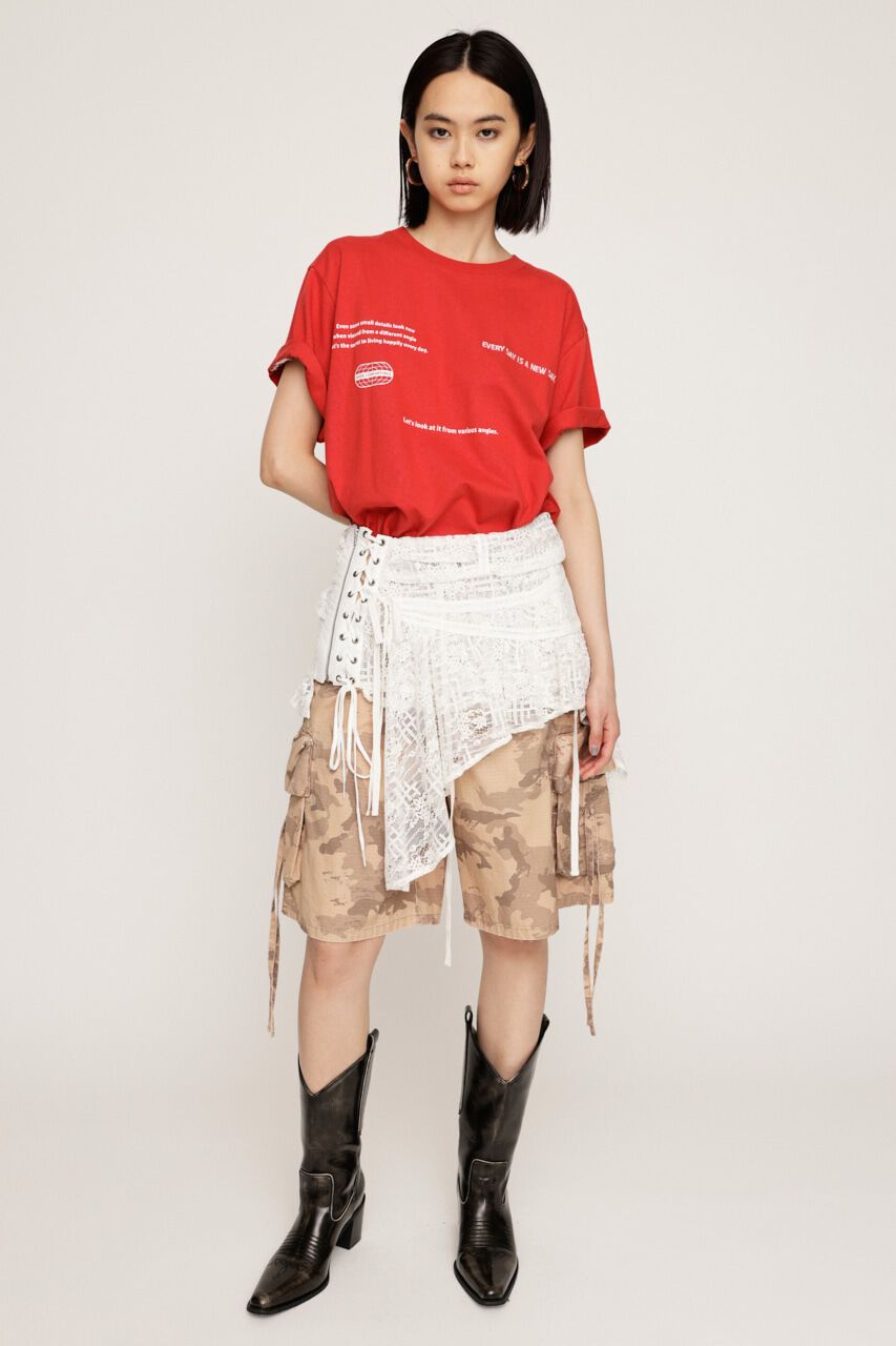 SLY「RANDOM LOGO PRINT Tシャツ」|Tシャツ・カットソー|