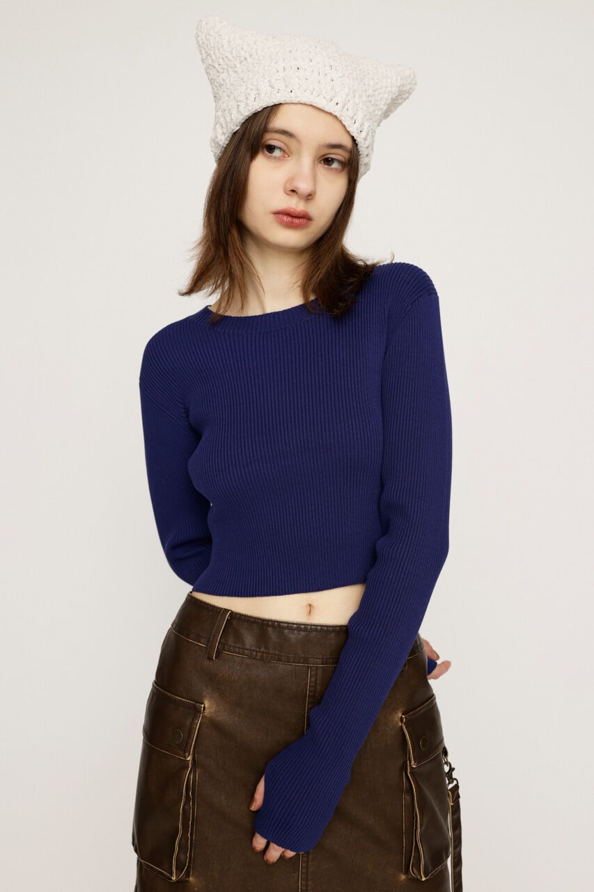 SLY「BASIC RIB トップス」|ニット・セーター|NVY