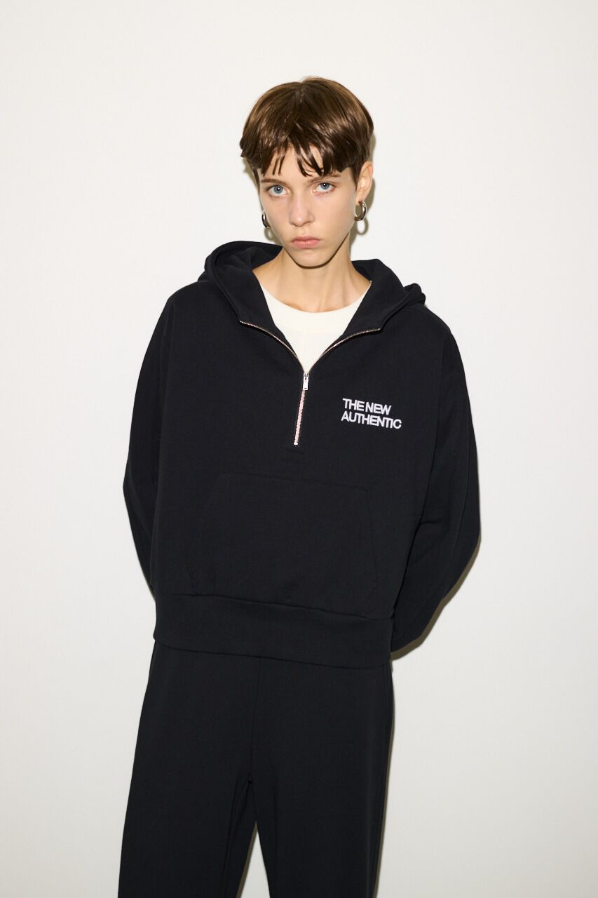 SLY「HALF ZIP COTTON SW HOODIE」|パーカー|