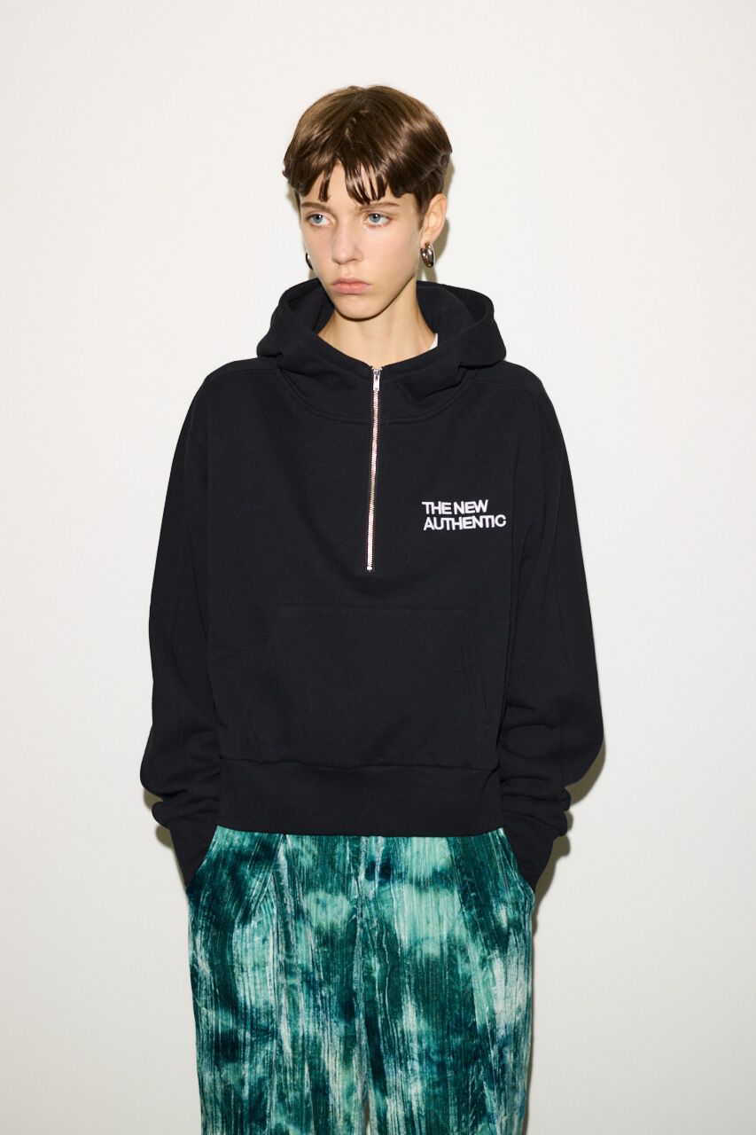 SLY「HALF ZIP COTTON SW HOODIE」|パーカー|