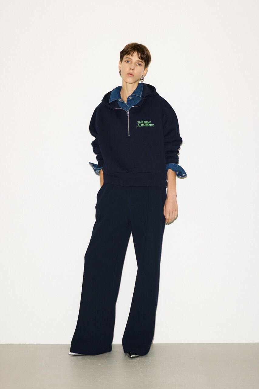 SLY「HALF ZIP COTTON SW HOODIE」|パーカー|