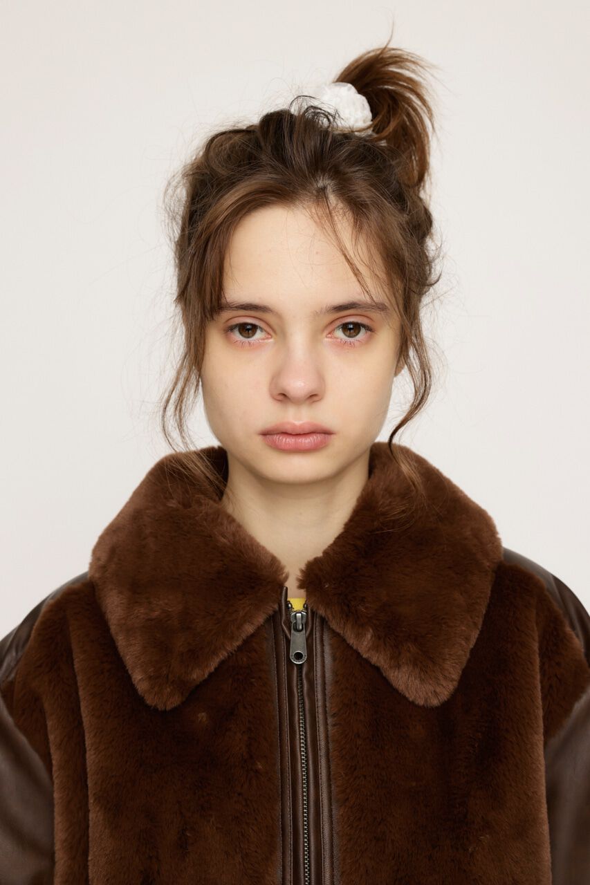 SLY「FAUX FUR DOCKING G-1 ジャケット」|ブルゾン・スタジャン|