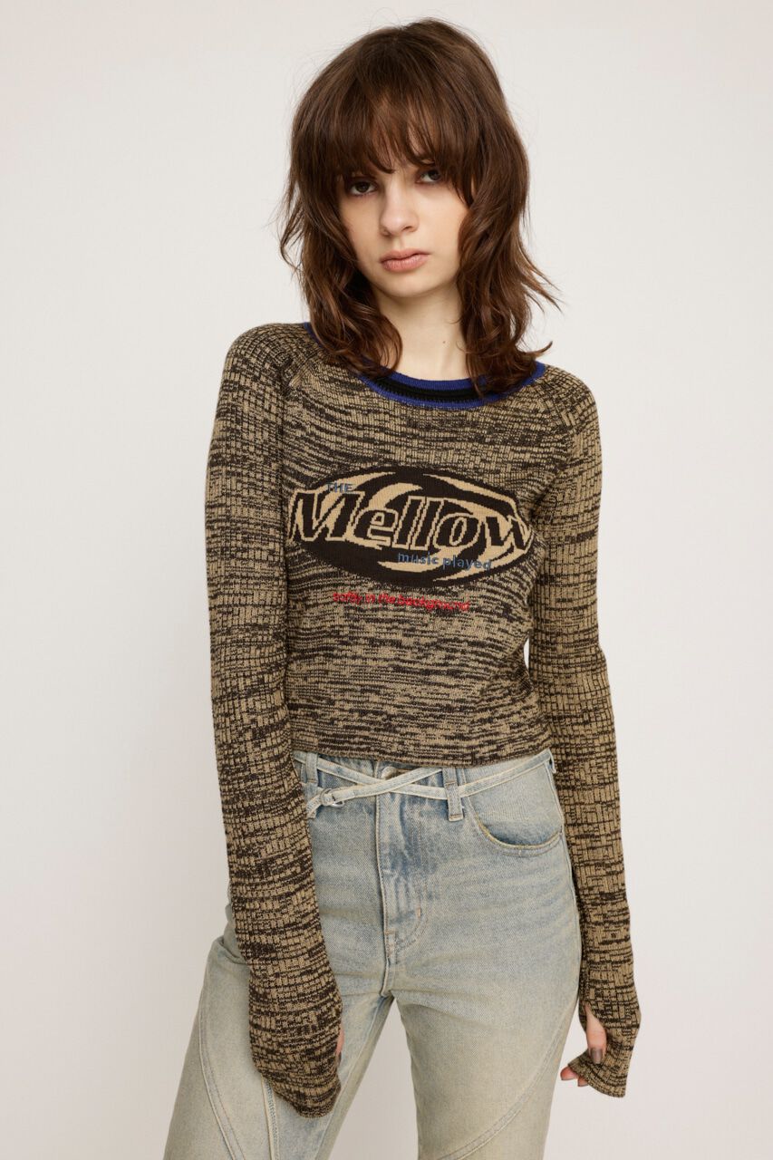 SLY「MELANGE LOGO JQ トップス」|ニット・セーター|BRN