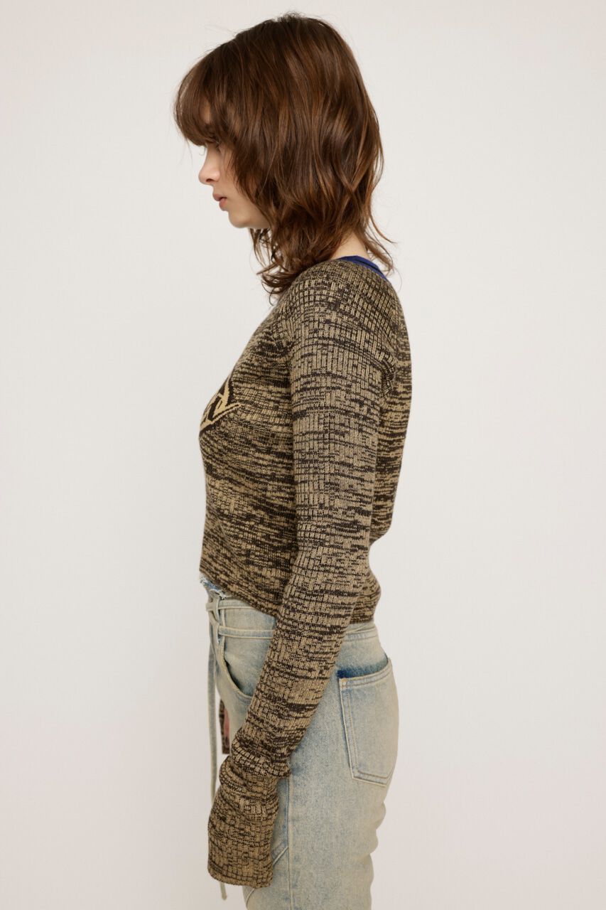 SLY「MELANGE LOGO JQ トップス」|ニット・セーター|