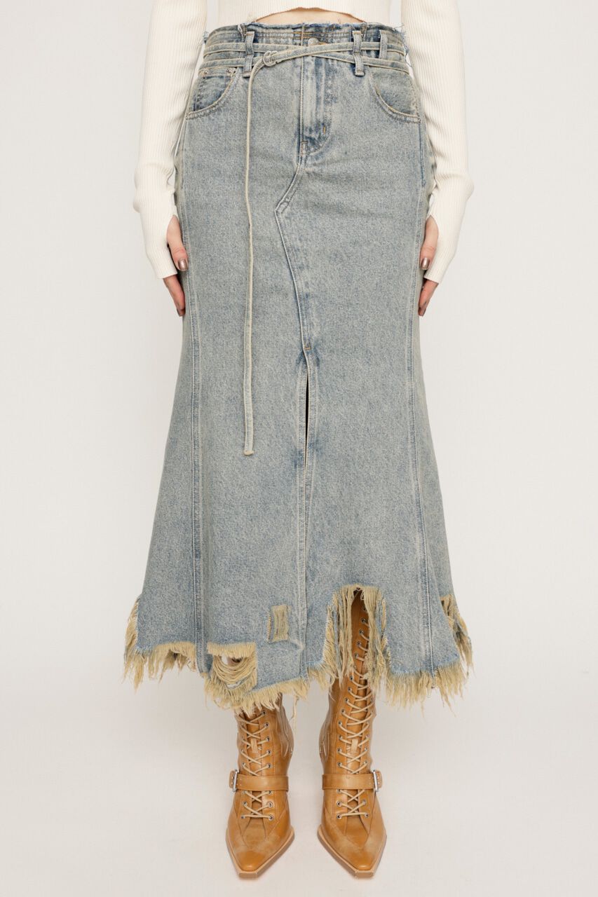 SLY「L／W DEEP DAMAGE MERMAID ロングスカート」|スカート|