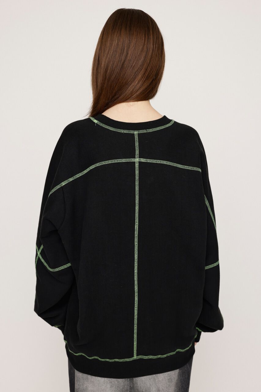 SLY「BI COLOR STITCH SW トップス」|Tシャツ・カットソー|