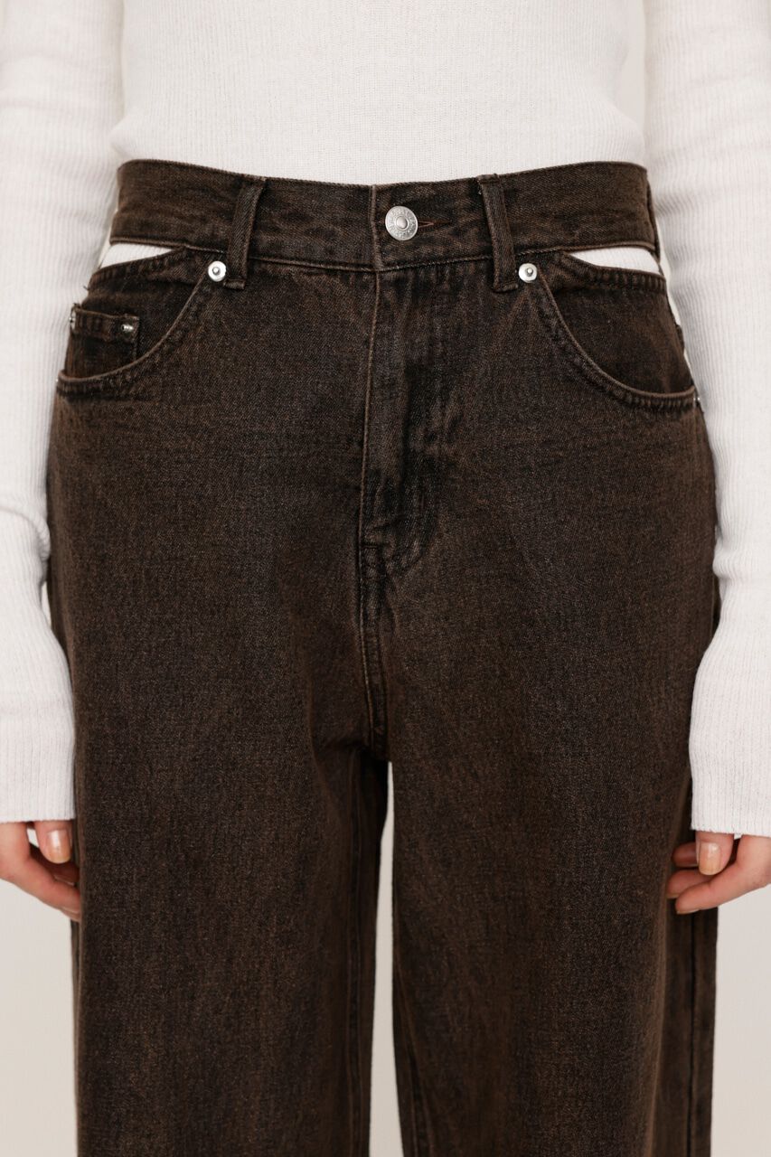 SLY「CUT OFF STRAIGHT パンツ」|デニム|