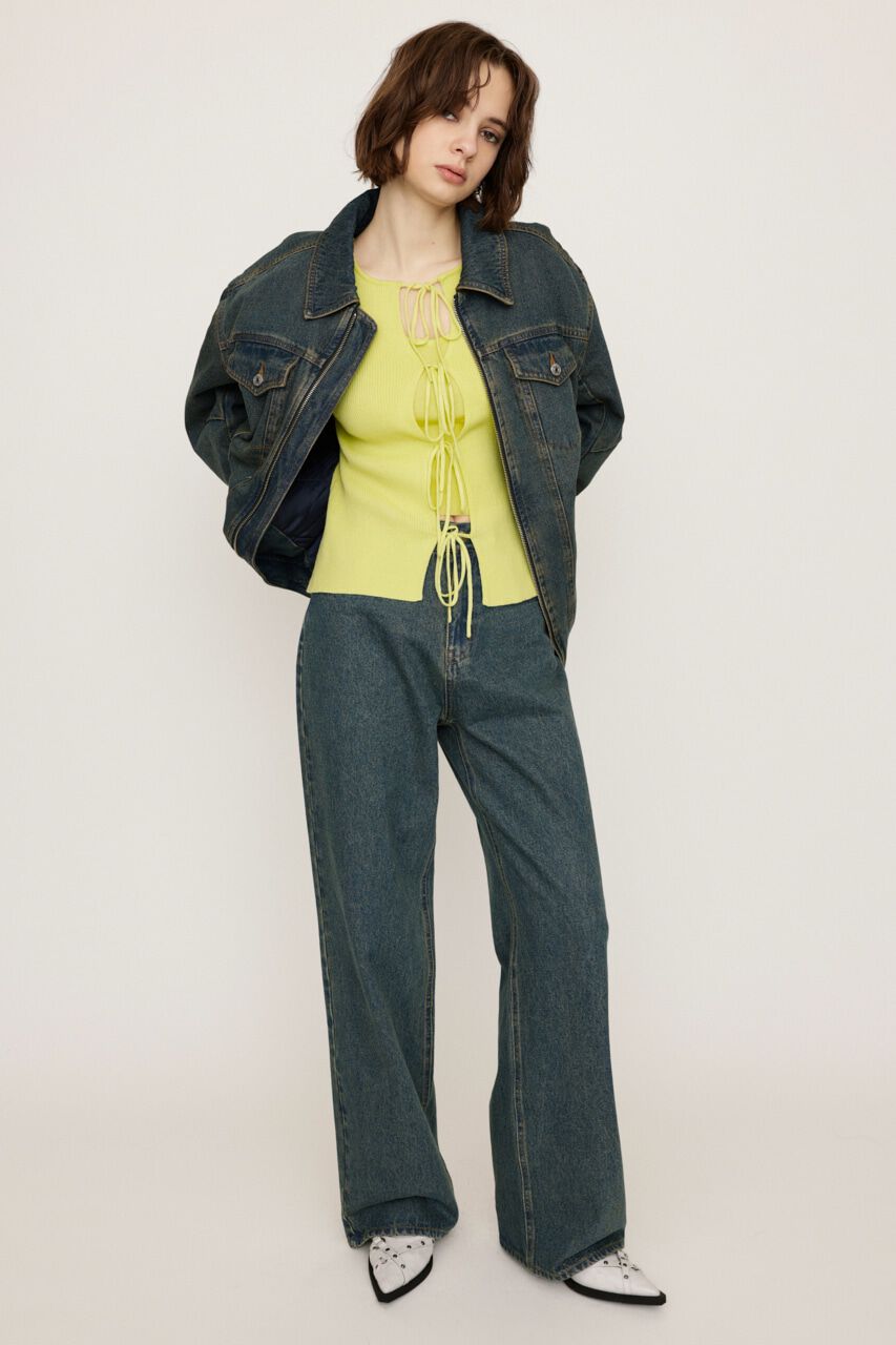 SLY「CUT OFF STRAIGHT パンツ」|デニム|