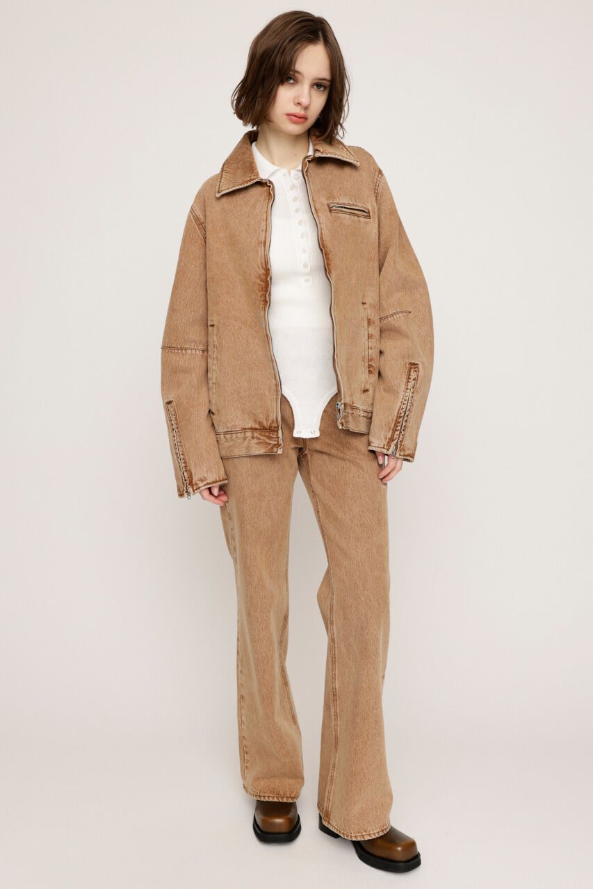 SLY「FRONT ZIP BOXY BZ-BE」|デニムジャケット|