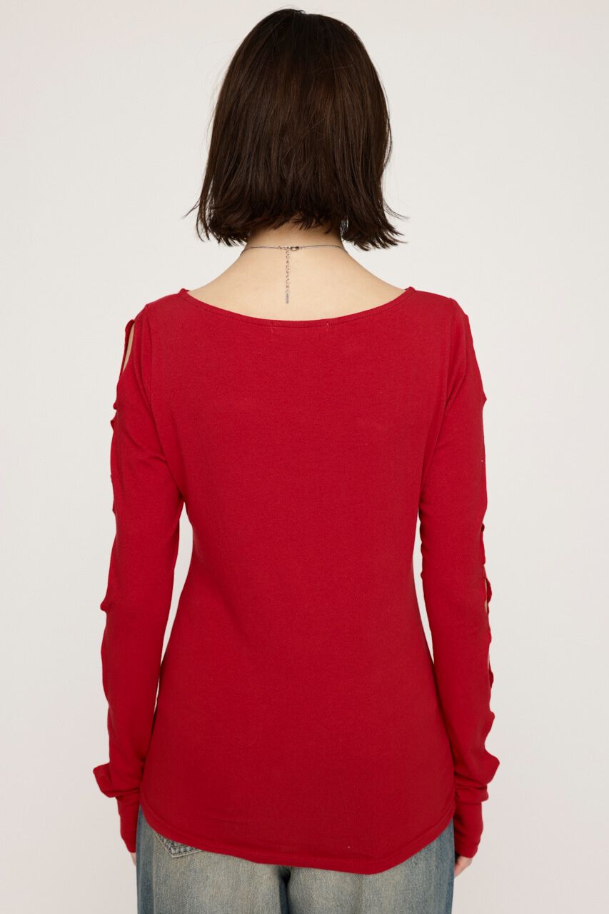 SLY「HOLE DESIGN CUT トップス」|Tシャツ・カットソー|