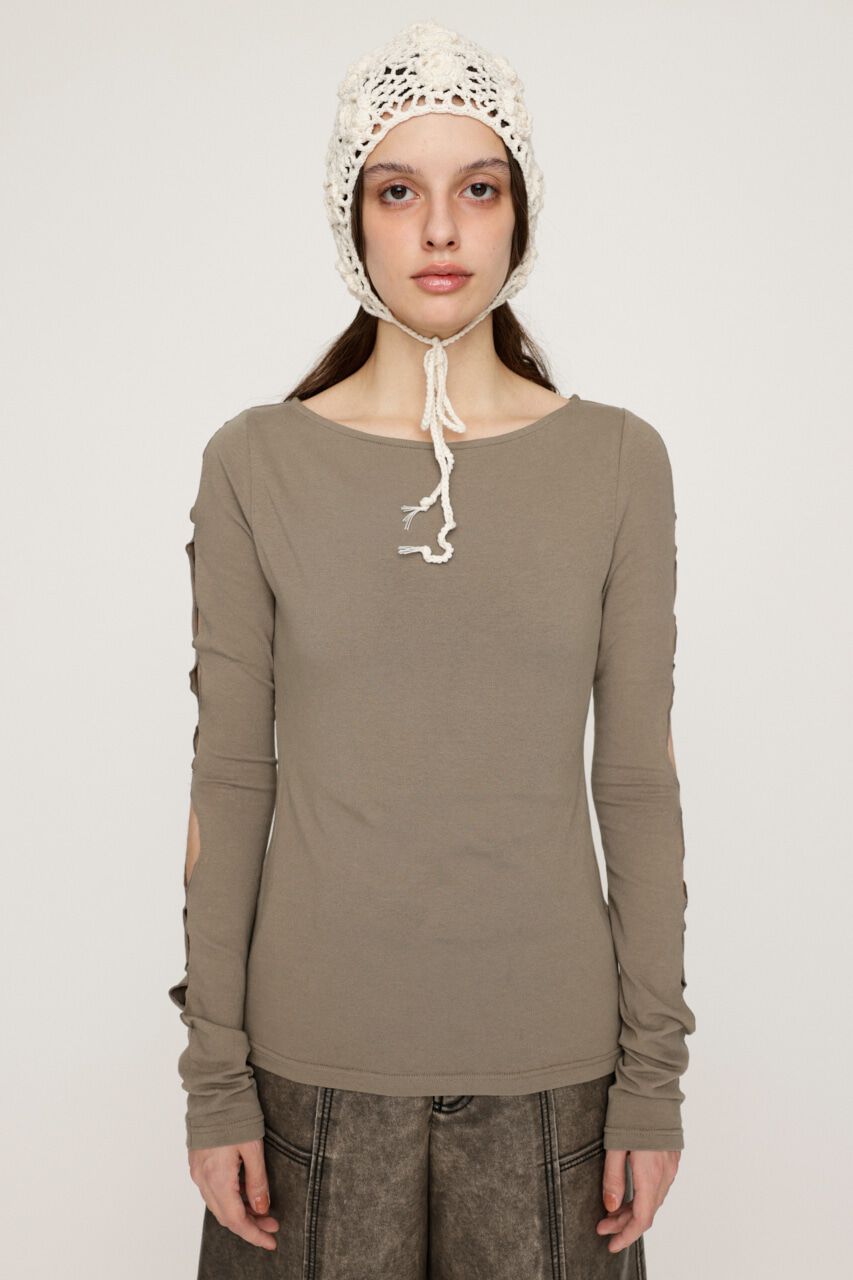 SLY「HOLE DESIGN CUT トップス」|Tシャツ・カットソー|