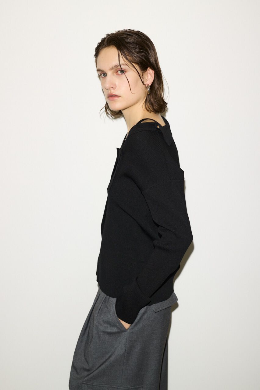 SLY「ONE SHOULDER SLANT BUTTON トップス」|ニット・セーター|