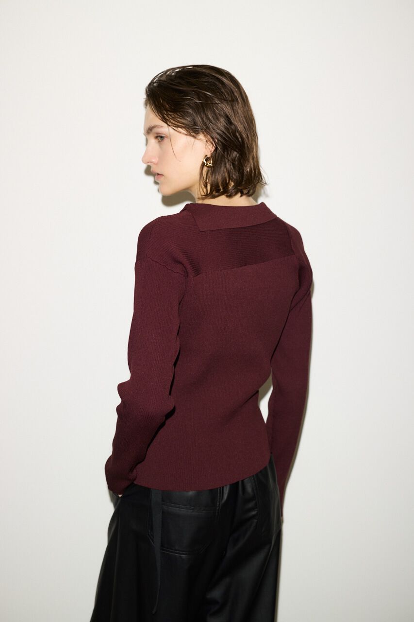 SLY「ONE SHOULDER SLANT BUTTON トップス」|ニット・セーター|