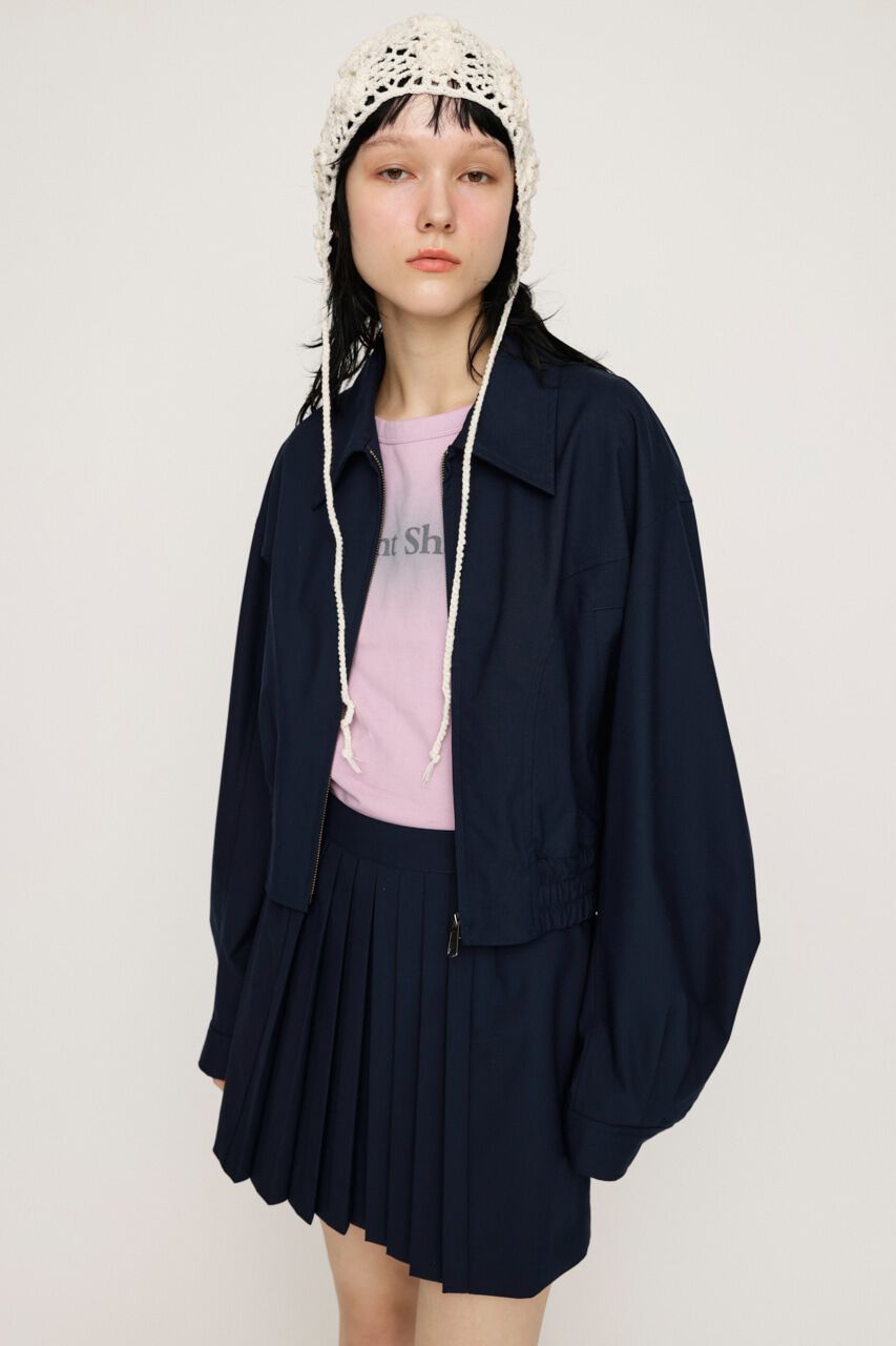 SLY「FRONT ZIP CROP ブルゾン」|ブルゾン・スタジャン|NVY