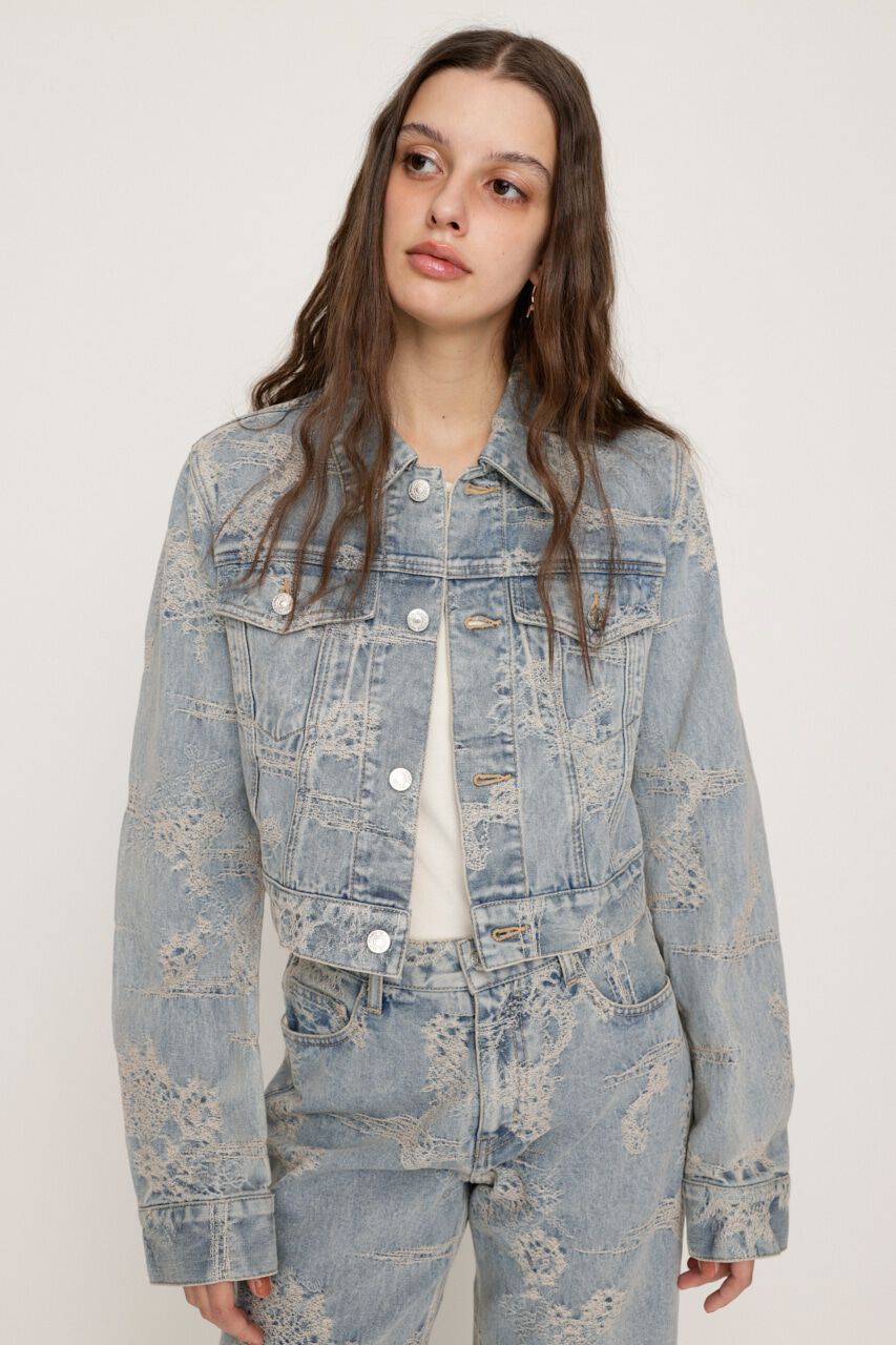 SLY「JQ DENIM SHORT ジャケット」|デニムジャケット|L/BLU1