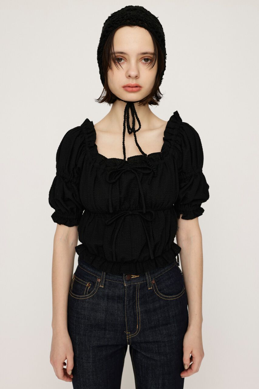 SLY「GATHER RIBBON ブラウス」|シャツ・ブラウス|