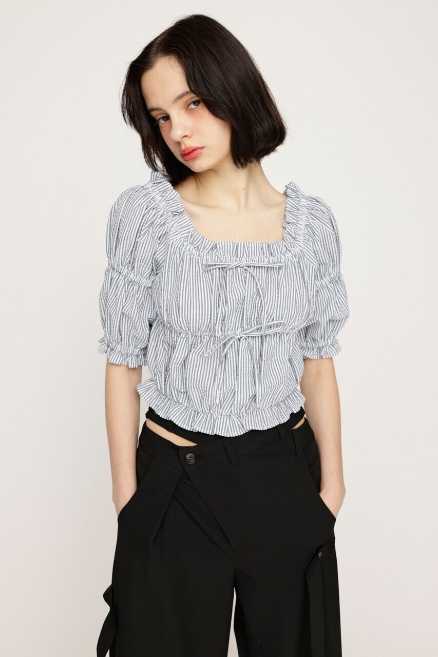 SLY「GATHER RIBBON ブラウス」|シャツ・ブラウス|Multi_1