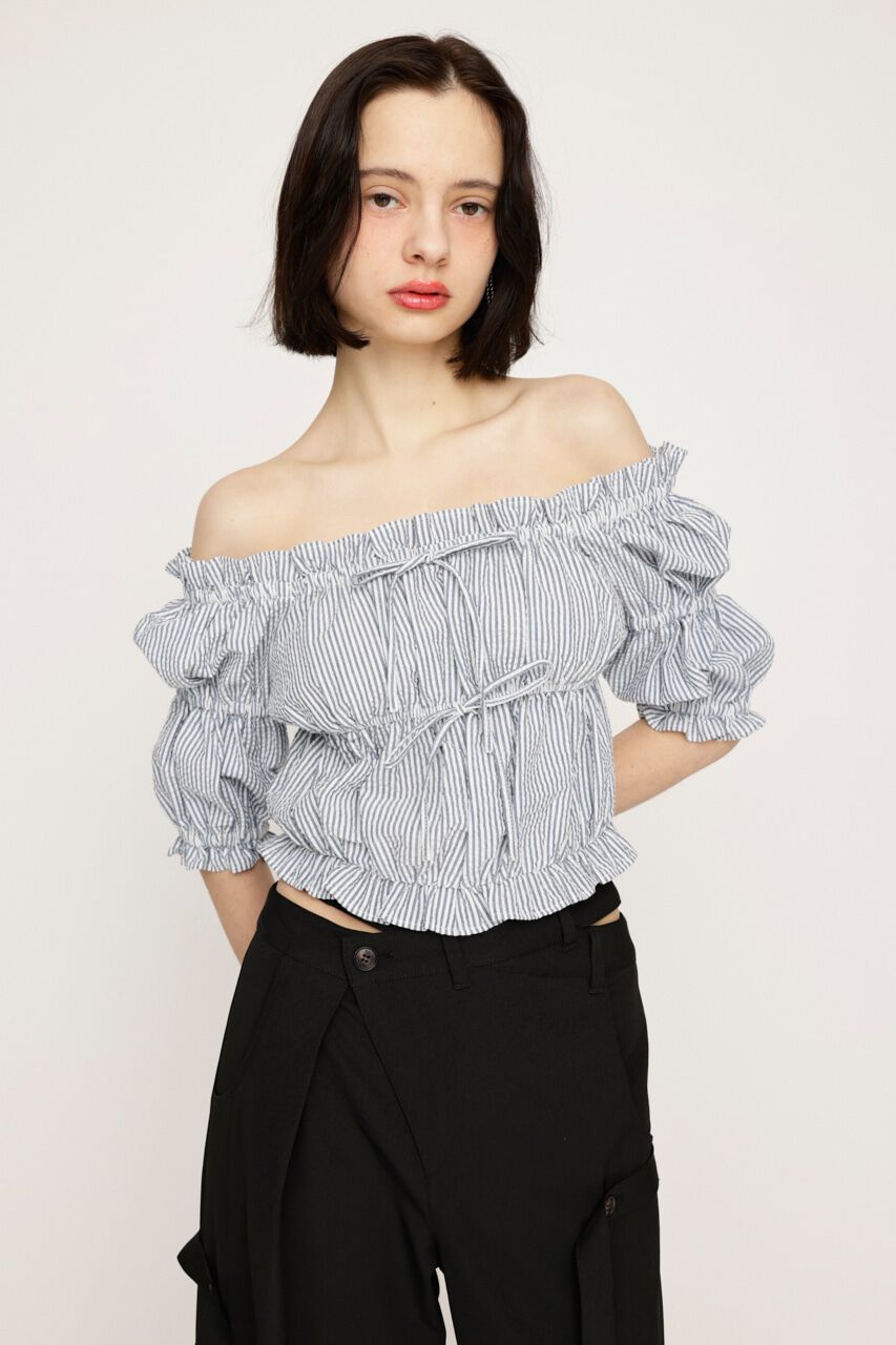 SLY「GATHER RIBBON ブラウス」|シャツ・ブラウス|