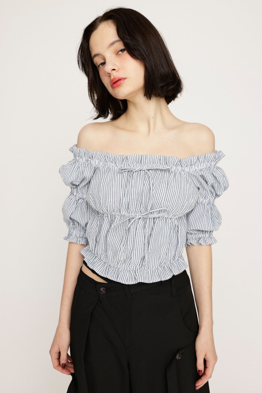 SLY「GATHER RIBBON ブラウス」|シャツ・ブラウス|