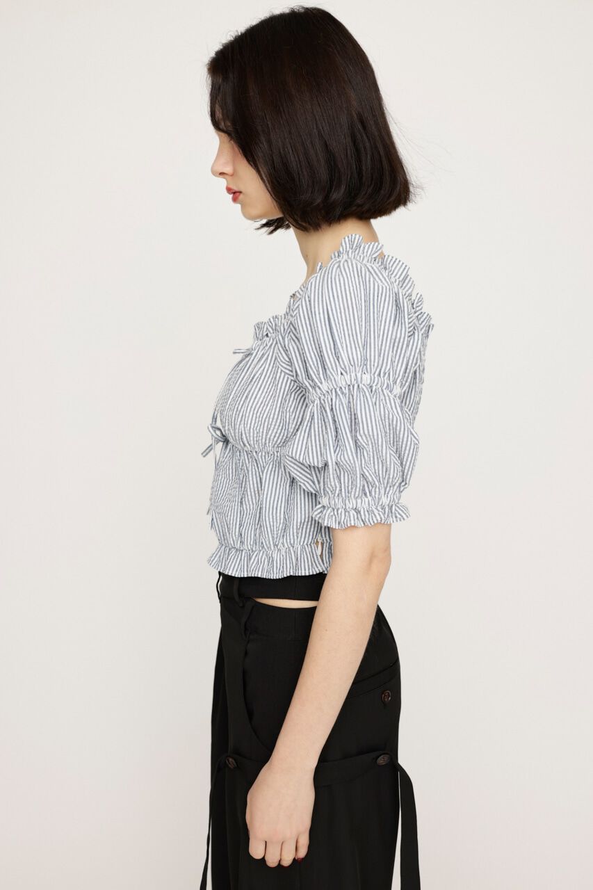 SLY「GATHER RIBBON ブラウス」|シャツ・ブラウス|
