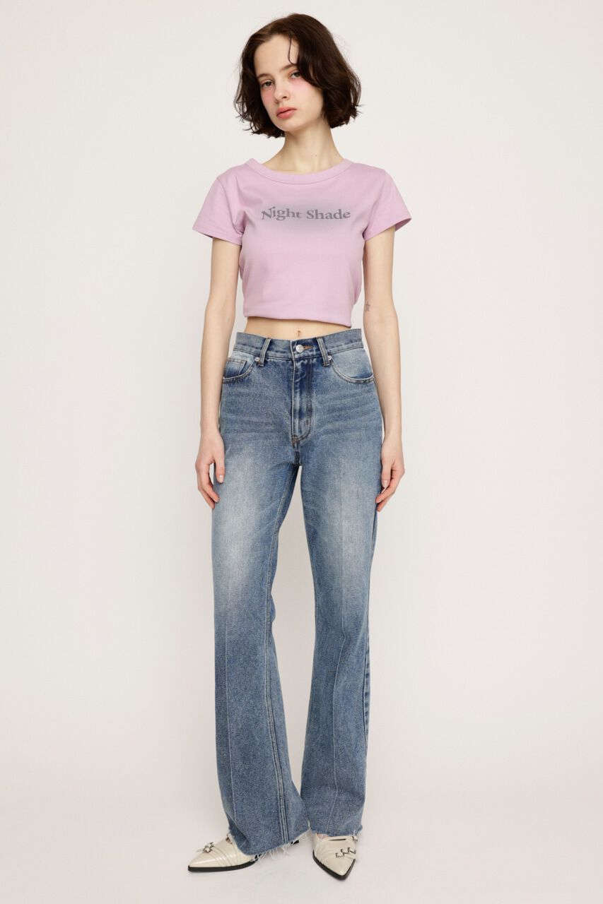 SLY「J／W SEMI FLARE PT-BE」|デニム|