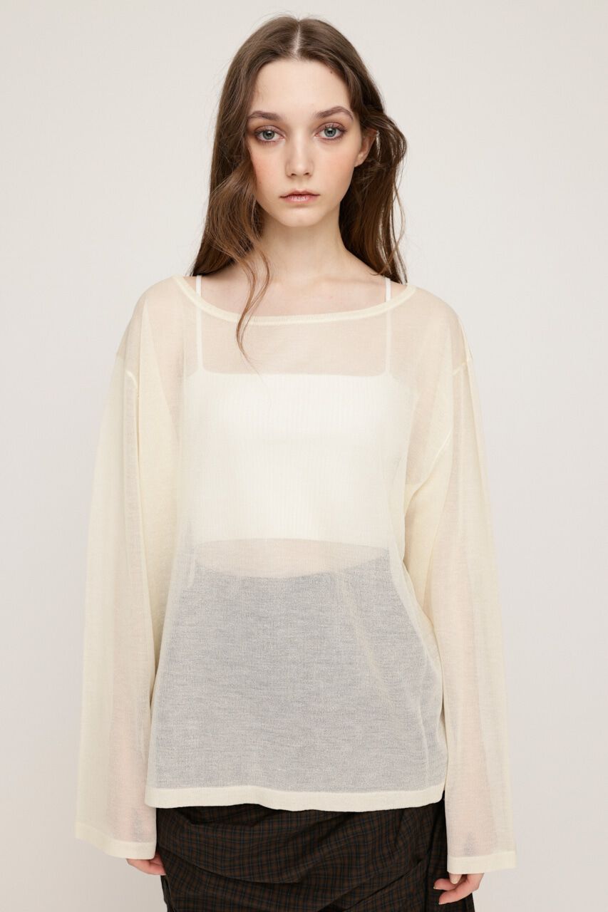SLY「OVERSIZE SHEER トップス」|ニット・セーター|