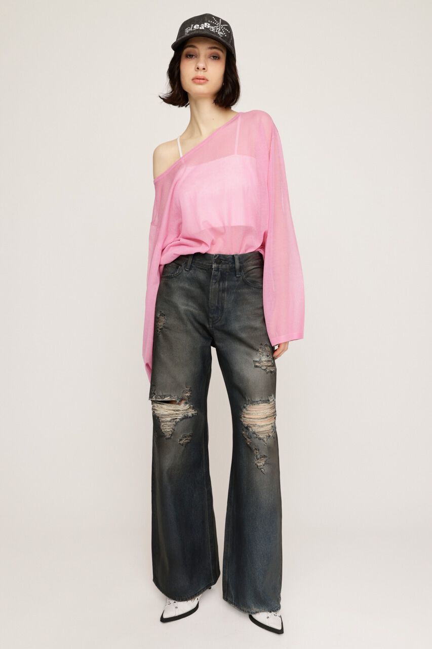 SLY「OVERSIZE SHEER トップス」|ニット・セーター|