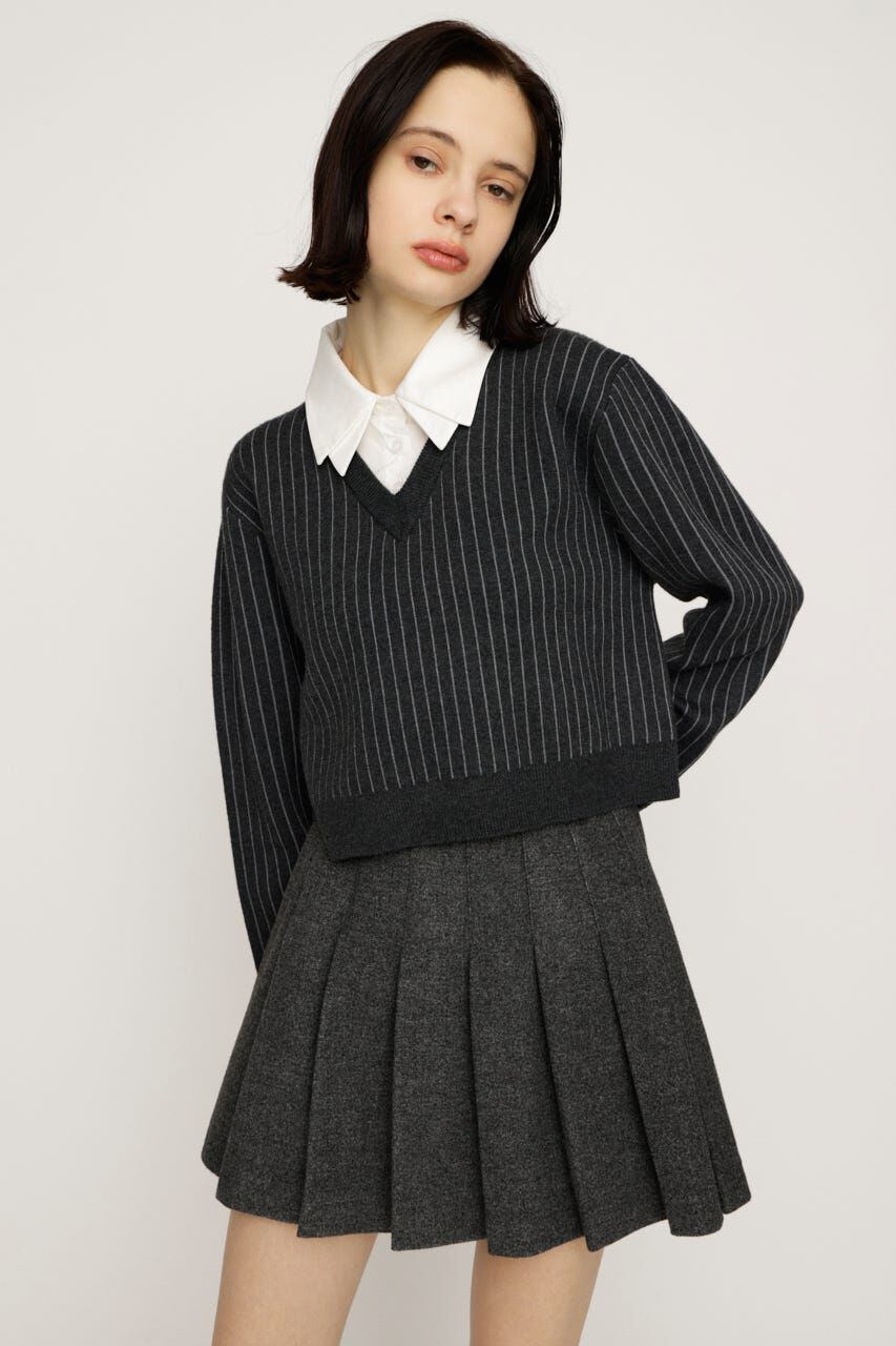 SLY「LAYERED LIKE CROP KNIT トップス」|ニット・セーター|