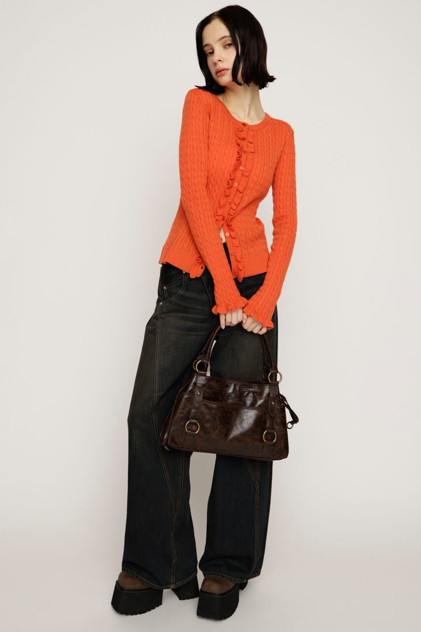 SLY「FRONT FRILL KNIT トップス」|ニット・セーター|